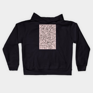 'Speckle Party' Soft Pink Black White Dots Speckle Terrazzo Pattern Kids Hoodie